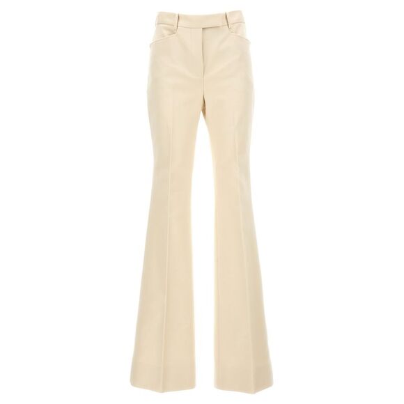 Tom Ford Pants - Tom Ford White Cotton Flared Women's Pants